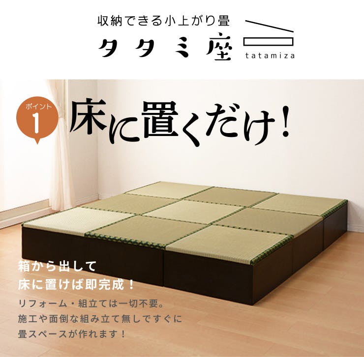 萩原スリーアイ HAGIHARA RUD-1997BK 畳収納BOX 60×60×25cm
