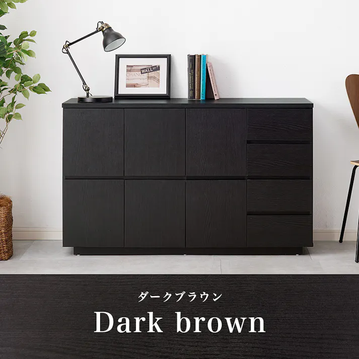 萩原スリーアイ HAGIHARA キャビネット RCC-1491WH ホワイト 幅119cm 3000002439 収納家具 キャビネット コンソール 4934257315036【別送品】