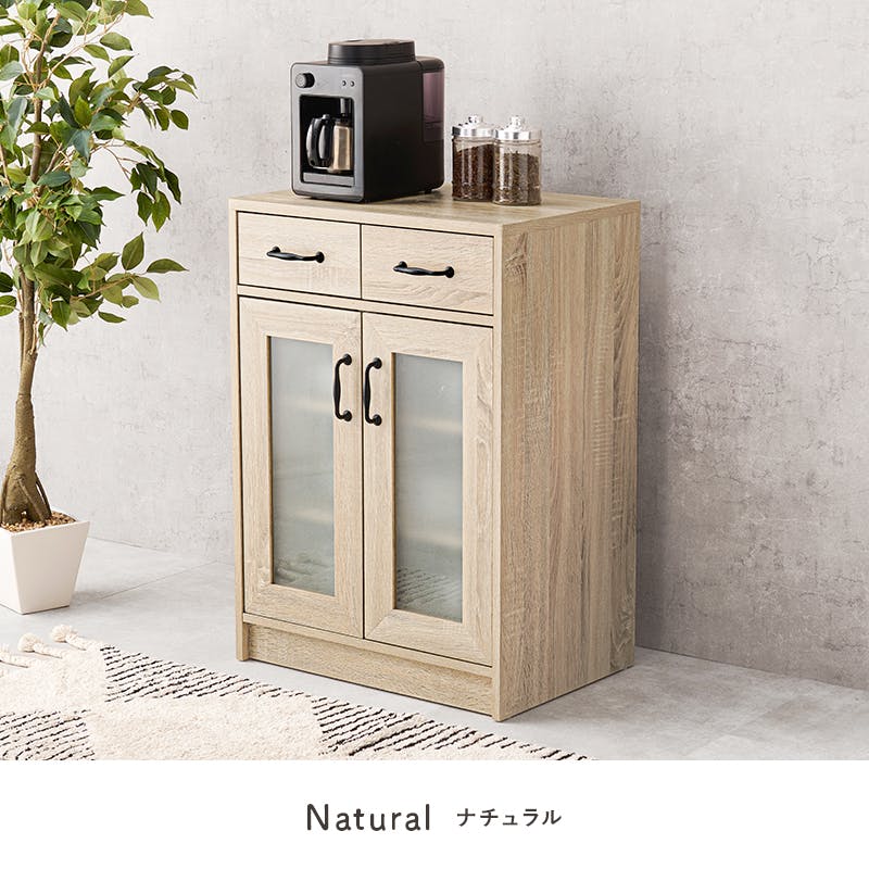 コッペ アイボリー フローラルペイント キャビネット コッペ様専用