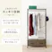 萩原スリーアイ HAGIHARA ハンガーラック KHR-3187BR ブラウン 幅75cm 引き出し2杯付き 3000002471 収納家具 クローゼット ワードローブ 4934257315357【別送品】