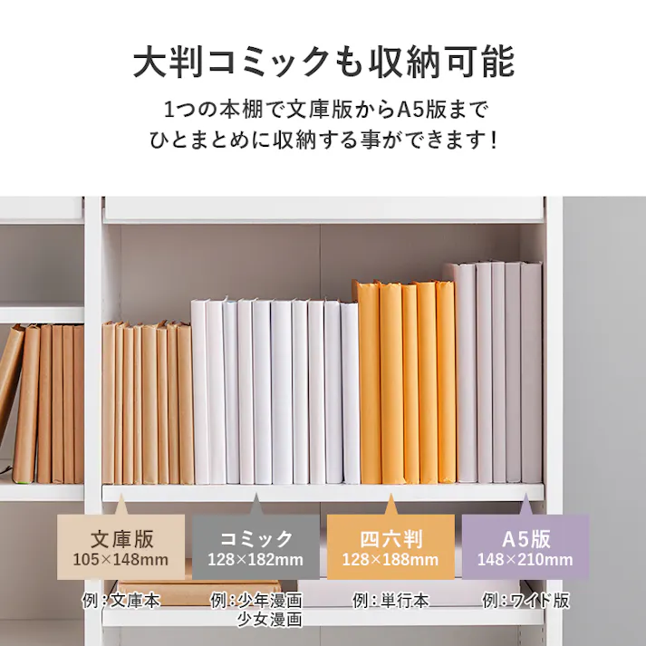 萩原スリーアイ HAGIHARA ブックラック RCC-1708WH ホワイト 幅90cm 3000002485 収納家具 本棚 ラック カラーボックス 4934257315494【別送品】