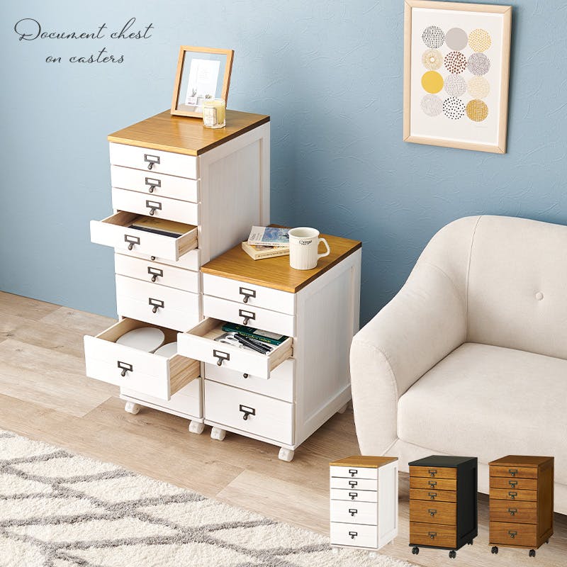 萩原 姫系チェスト5段6杯 HAGiHARA（萩原） ハイチェスト チェスト 5段6杯 幅60cm リビング