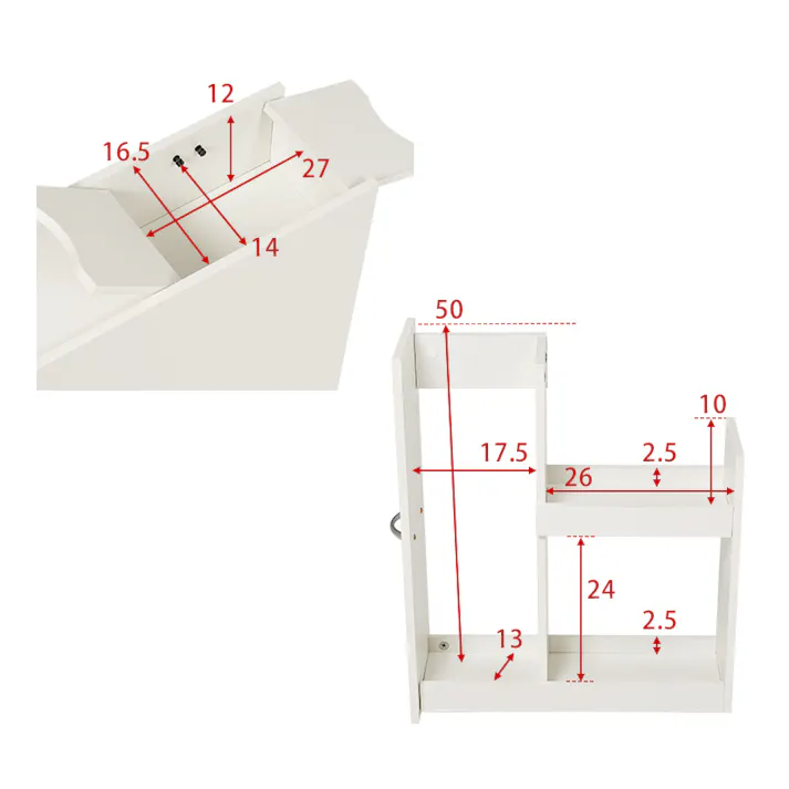 萩原スリーアイ HAGIHARA トイレラック RTR-1472WH ホワイト 高さ58.5cm 3000002887 収納家具 ランドリー サニタリー 4934257319515【別送品】