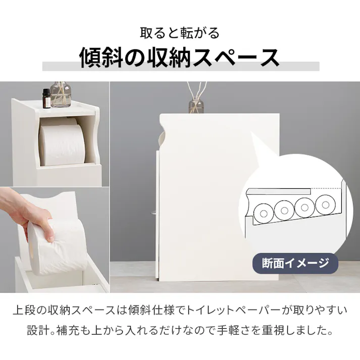 萩原スリーアイ HAGIHARA トイレラック RTR-1489WH ホワイト 高さ74cm 3000002888 収納家具 ランドリー サニタリー 4934257319522【別送品】