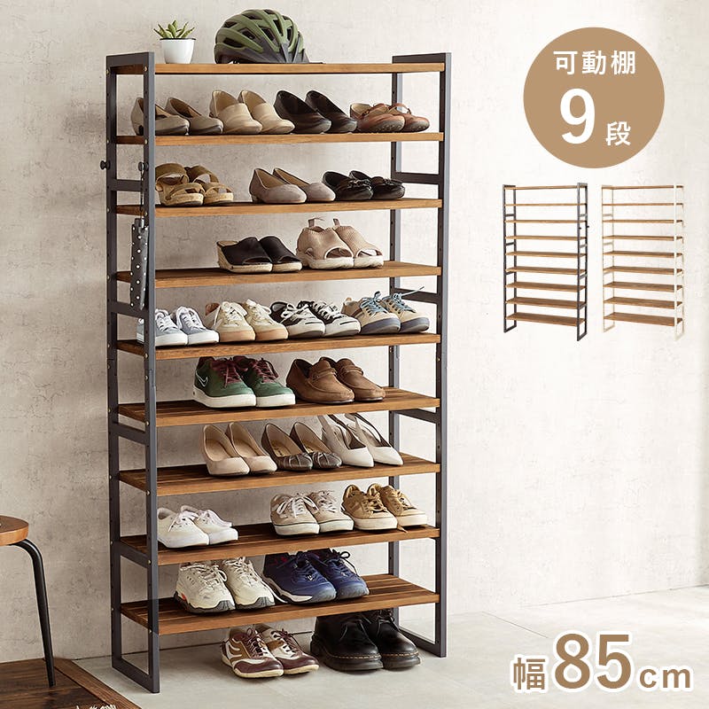 【✨美品】関東限定:萩原(Hagihara) 4段シューズラック ホワイト 萩原スリーアイ HAGIHARA シューズラック MSS-6718NIV ホワイト