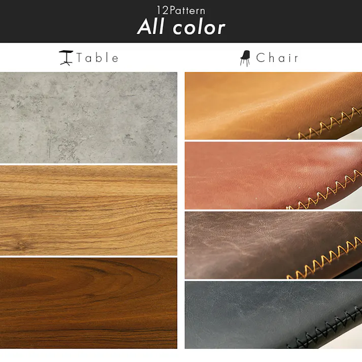 萩原スリーアイ HAGIHARA テーブル&チェア3点セット LT-4930GY-34DBR-S グレー デスクサイズ60×60cm ダークブラウン イス2脚セット 3000003077 ダイニング ダイニングセット 4934257321419【別送品】