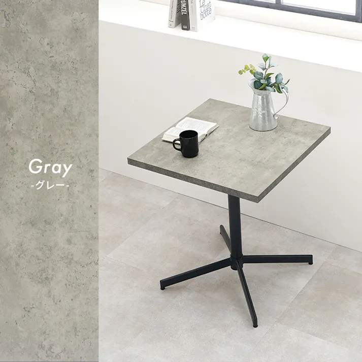 萩原スリーアイ HAGIHARA テーブル&チェア3点セット LT-4930GY-34DBR-S グレー デスクサイズ60×60cm ダークブラウン イス2脚セット 3000003077 ダイニング ダイニングセット 4934257321419【別送品】