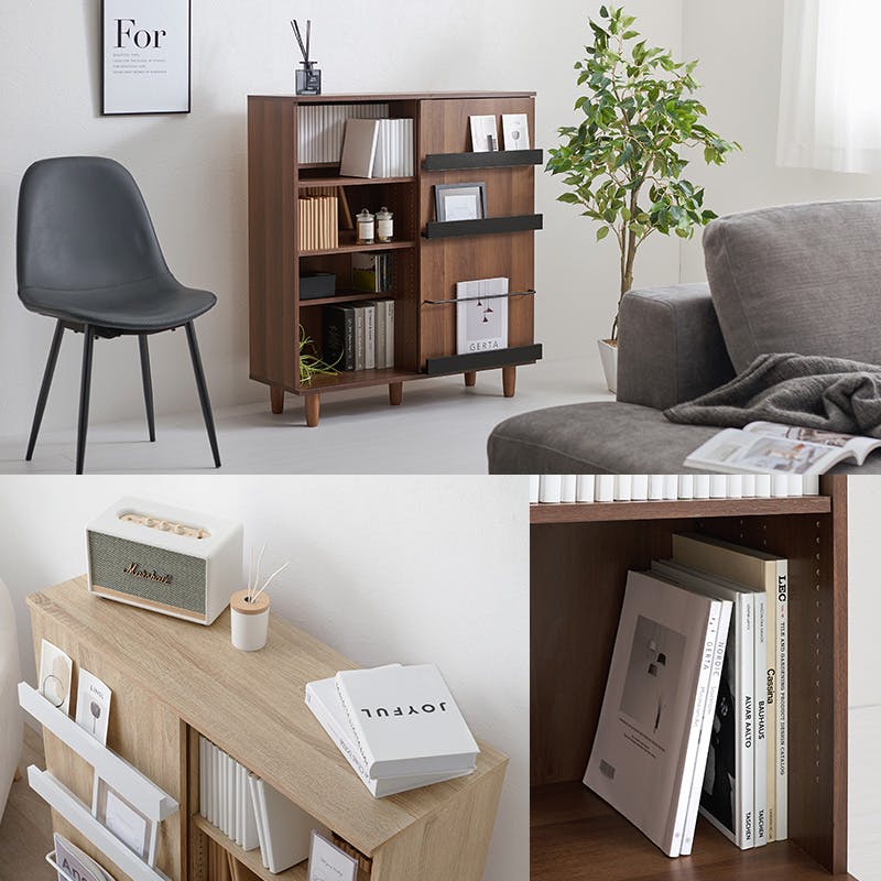 萩原スリーアイ HAGIHARA ブックシェルフ VKB-7273NA ナチュラル 幅