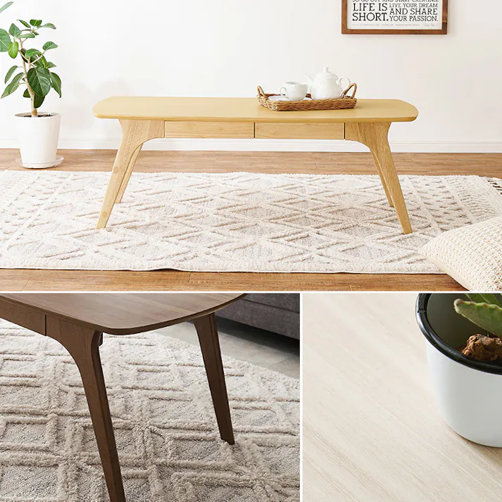 萩原スリーアイ HAGIHARA テーブル VT-7940-NA ナチュラル 3000003136 テーブル センターテーブル ローテーブル 4934257322003【別送品】