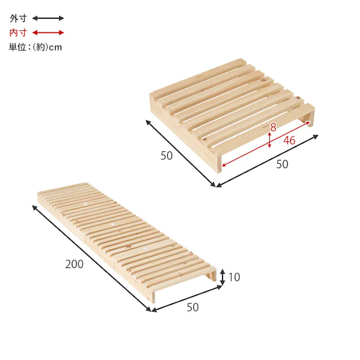 萩原スリーアイ HAGIHARA パレットベッド専用 追加床板4枚組 WB-7723S4 50×50cm×4枚入り 国産ひのき使用 3000003157 ベッド ベッド用部品 メンテナンス用品 4934257322218【別送品】