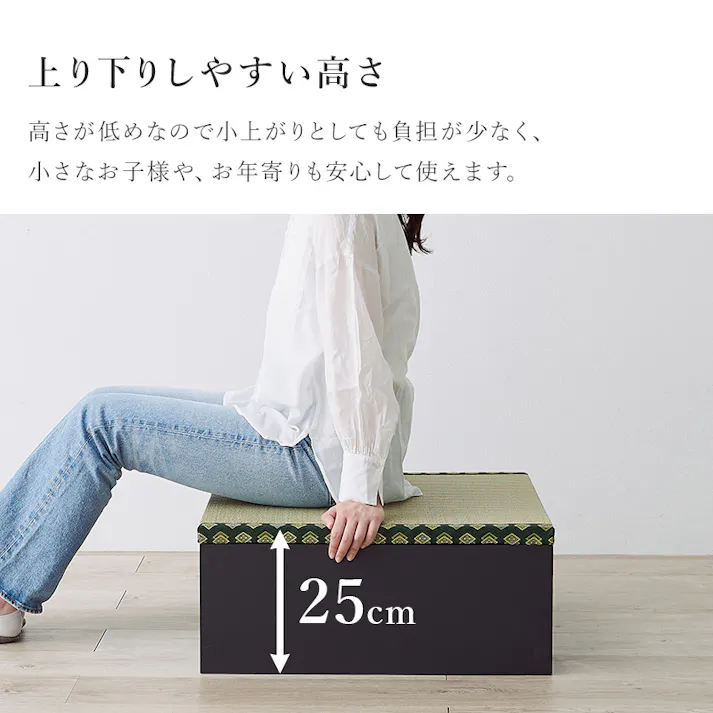 畳付き収納スツール RUD-1148NA ナチュラル インテリア 家具 収納 収納家具 収納ベンチ 3000003303【別送品】