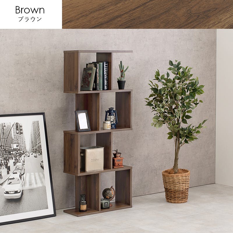 ディスプレイラック RCC-1601BR ブラウン インテリア 家具 収納 収納家具 本棚 ラック カラーボックス オープンラック 3000003476【別送品】