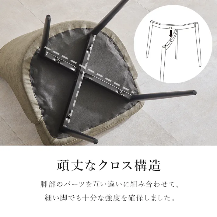 チェア LC-4860PGY PUグレー 2脚セット PUグレー インテリア 家具 収納 イス チェア ダイニングチェア 3000003478【別送品】