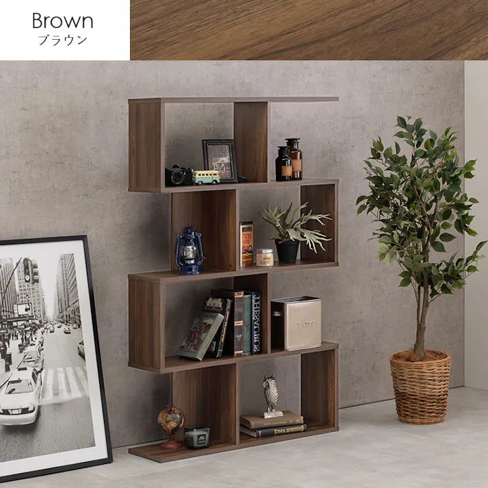 ディスプレイラック RCC-1603BR ブラウン インテリア 家具 収納 収納家具 本棚 ラック カラーボックス オープンラック 3000003483【別送品】