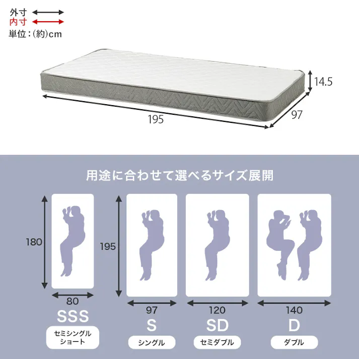 マットレス シングル(ボンネル) KM-3301S インテリア 寝具 収納 マットレス 3000003884【別送品】