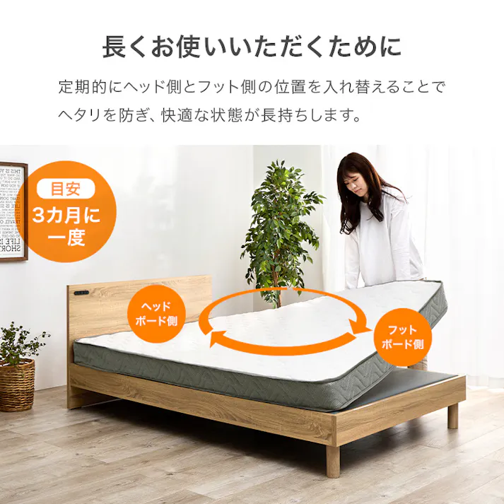 マットレス セミダブル(ボンネル) KM-3301SD インテリア 寝具 収納 マットレス 3000003885【別送品】