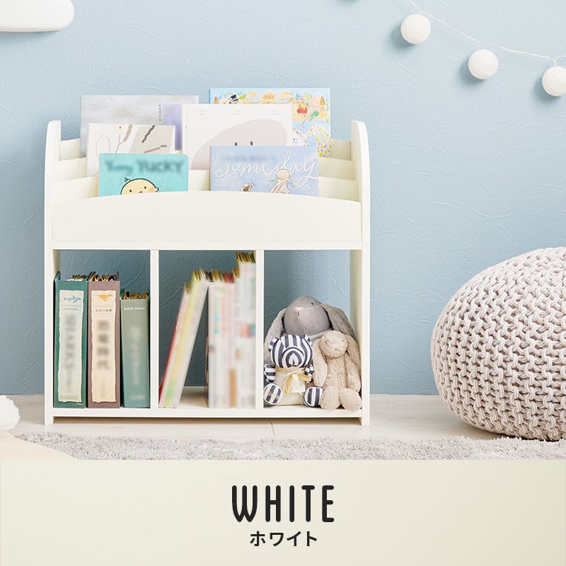 キャンバスマガジンラックS(ブラウン/茶)】 スリム 幅狭5段 木製 木目