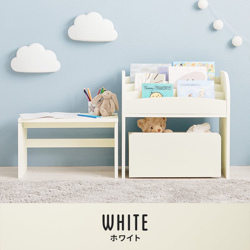 絵本ラック RCC-1609WH ホワイト インテリア 家具 収納 収納家具 本棚 ラック カラーボックス 本棚 3000003983【別送品】