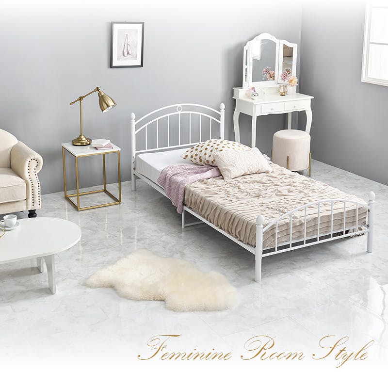 シングルベッド KH-3079S-WH ホワイト インテリア 寝具 家具 収納