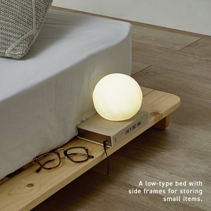 ダブルベッド WB-7729D-NA ナチュラル インテリア 寝具 家具 収納