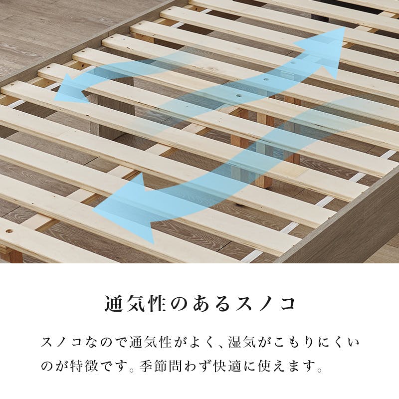 マットレス付シングルベッド RB-1717GY3301S ダークネイビー