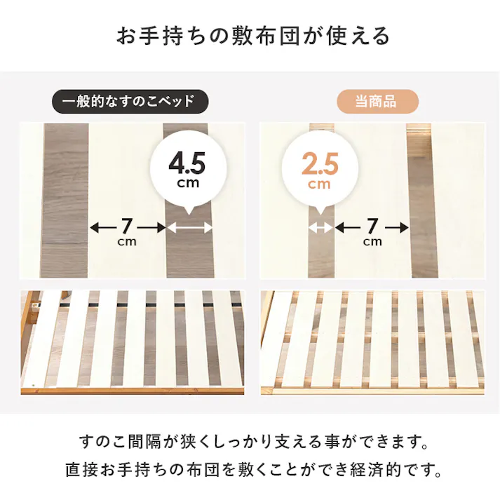 マットレス付シングルベッド MB-5916SNA3301 ナチュラル インテリア 寝具 家具 収納 ベッド フレーム マットレスセット 3000004533【別送品】