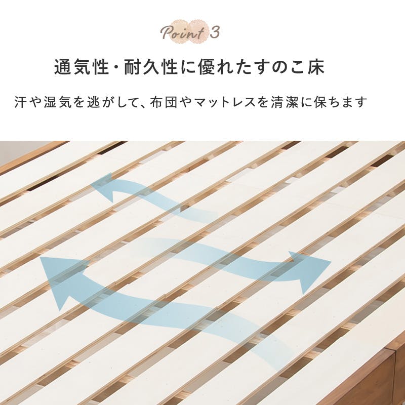 新品ベッド　マットレス付き　シングル マットレス付シングルベッド MB-5916SWS3301 ホワイトウォッシュ