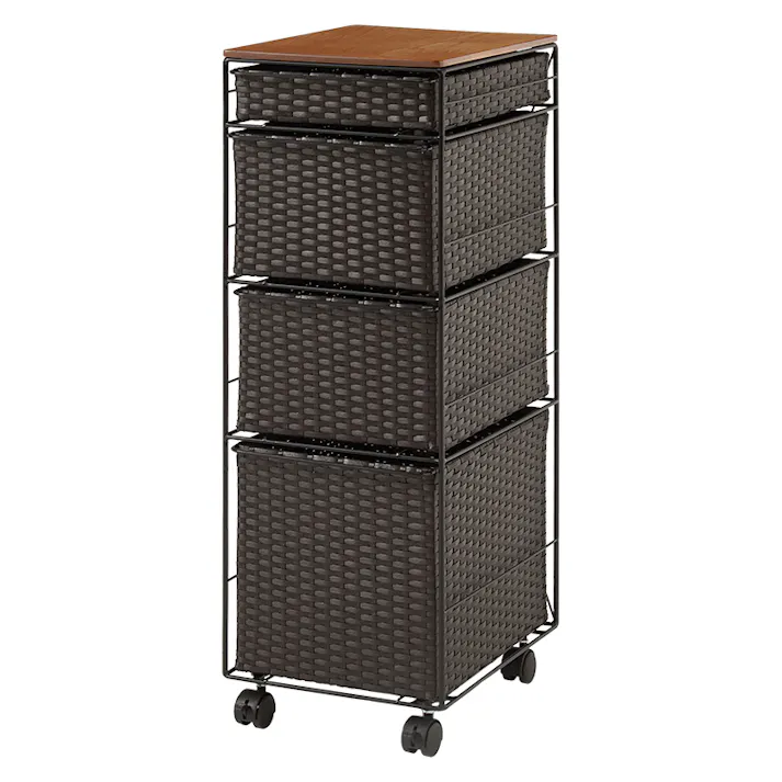 ランドリーチェスト ダークブラウン サニタリーチェスト ランドリーラック デッドスペース HAGIHARA 4934257342643【別送品】