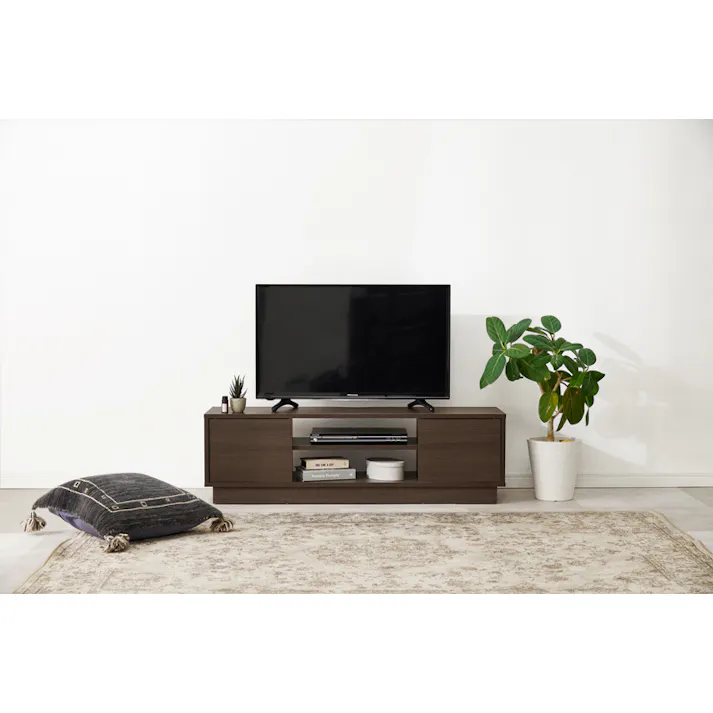 テレビ台 ダークブラウン テレビスタンド ローボード テレビラック HAGIHARA 4934257349352【別送品】