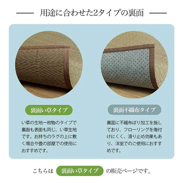 い草花ござ ラグ カーペット ルネ 江戸間3畳 BR 174X261【別送品】