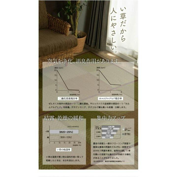 い草花ござ 裏張り ラグ カーペット DXピーア 団地間4.5畳 BL 255X255【別送品】 | ラグ・カーペット・マット 通販 ...