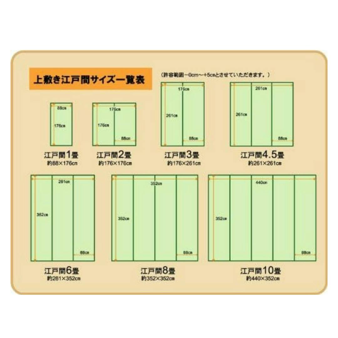 IKEHIKO い草上敷裏張り カーペット DX素肌美人 江戸間4.5畳 261X261