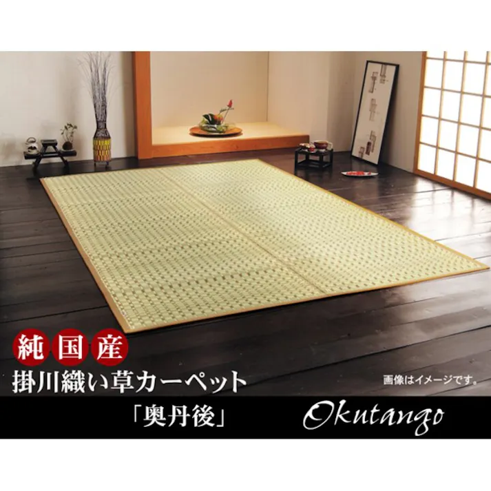 IKEHIKO 国産い草花ござ ラグ カーペット 奥丹後 本間6畳 BE 286.5X382 4956642248583【別送品】