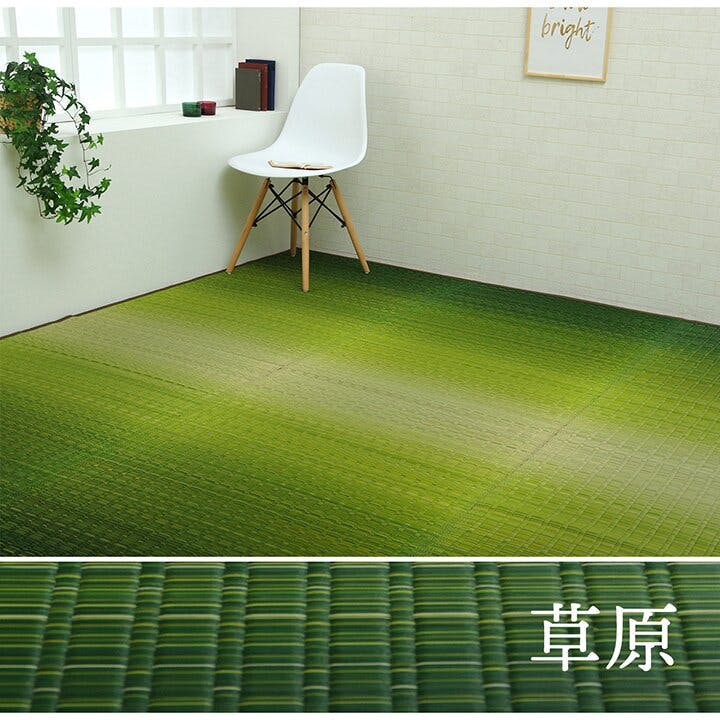 IKEHIKO 国産い草花ござ ラグ カーペット 大自然 江戸間8畳 ウミ IKEHIKO 国産い草花ござ ラグ カーペット 大自然 江戸間8畳 ウミ