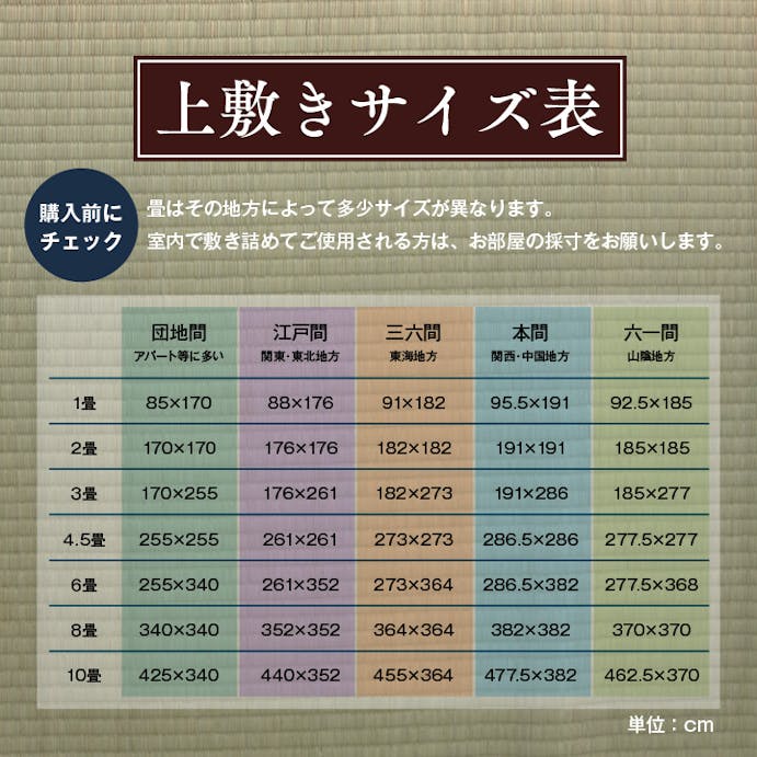 IKEHIKO 国産い草上敷 カーペット ほほえみ 江戸間6畳  261X352 4956642821502【別送品】