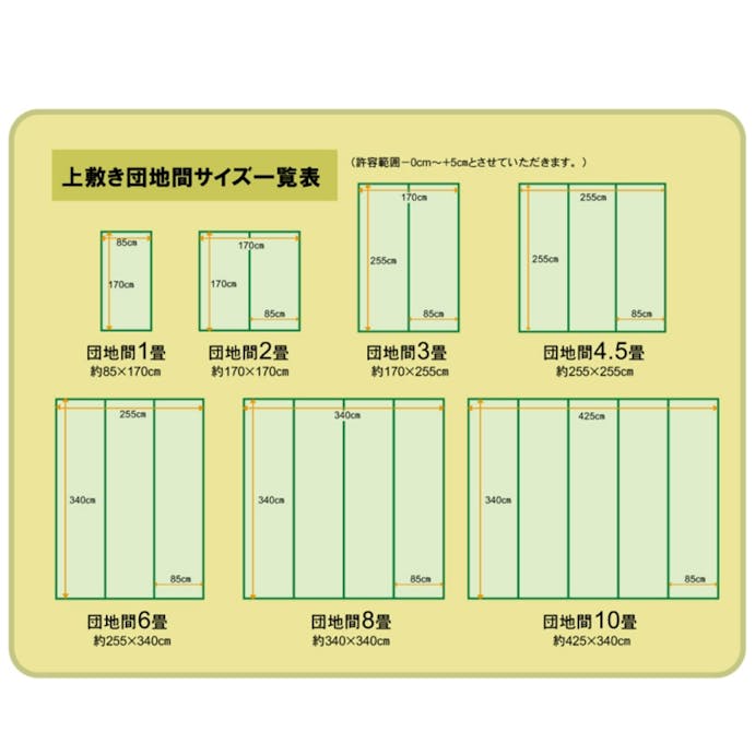 IKEHIKO 国産い草上敷 カーペット 湯沢 団地間6畳  255X340 4956642071075【別送品】