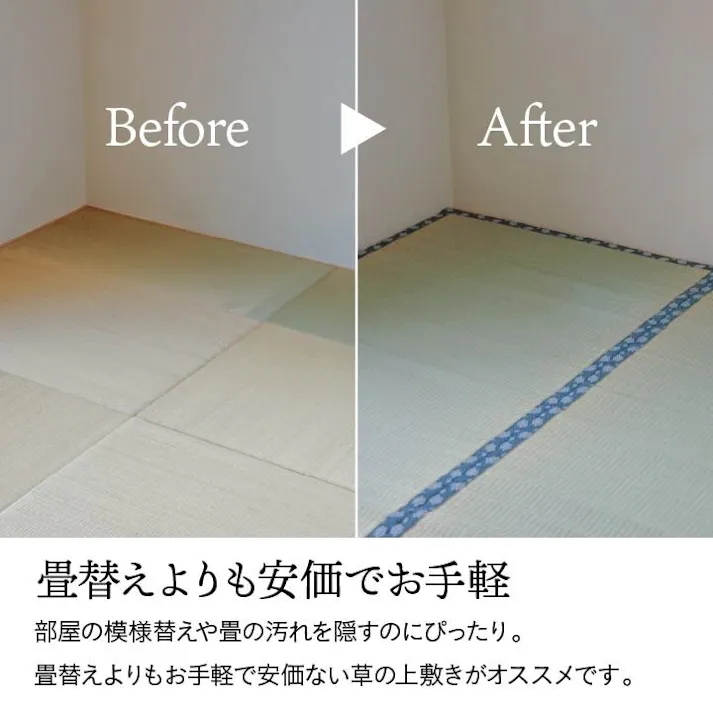 国産い草上敷 カーペット 白浜 江戸間1畳 88X176【別送品】