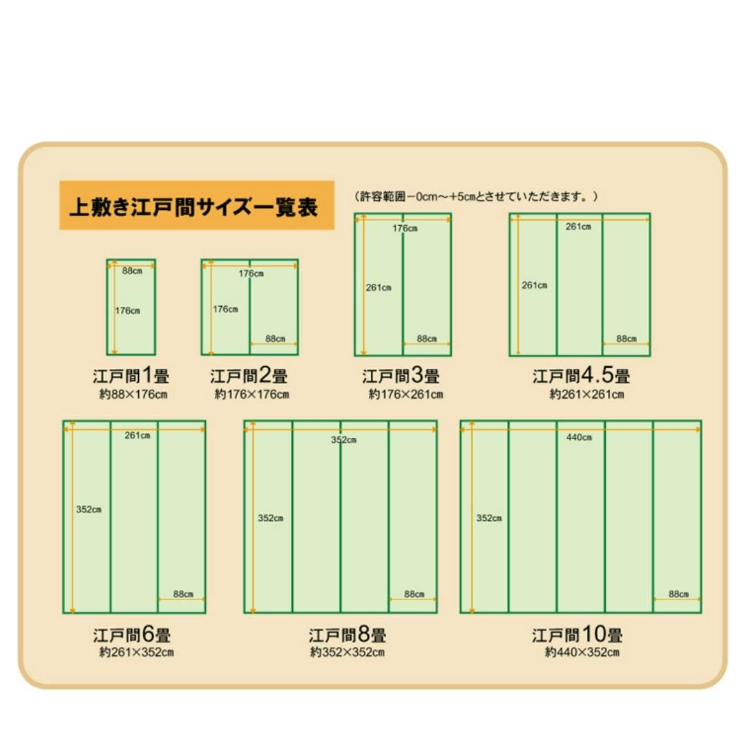 IKEHIKO 国産い草上敷 カーペット 不知火 ヒバ 江戸間8畳 352X352 4956642245940【別送品】 | ラグ・カーペット・マット  通販 | ホームセンターのカインズ