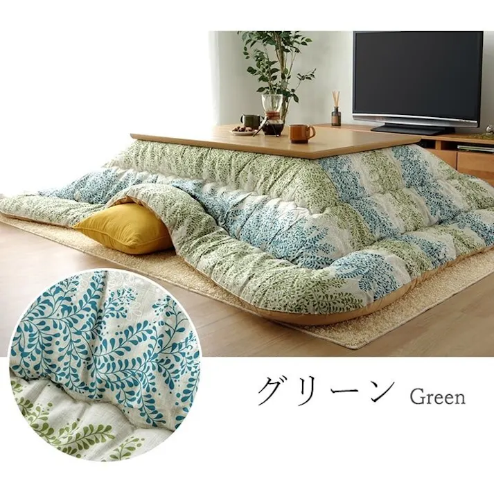 ベイシス こたつ布団 正方形 国産 掛け単品 グリーン 約205×205cm 節電アイテム 省エネ対策 暖房節約 4550317030857【別送品】