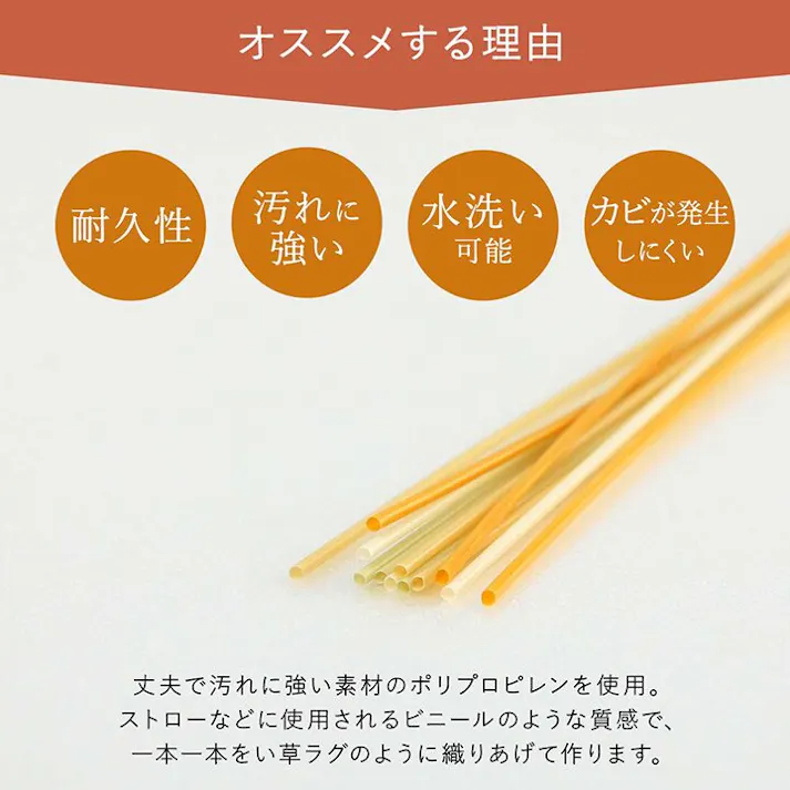 日和 洗える ござ 日本製 国産 カーペット 丈夫 除菌スプレー対応 敷詰 ラグ 敷物 アウトドア レジャー ペット ベージュ 本間1畳(約95.5×191cm) 防音対策 夏用 お手入れ簡単 撥水【別送品】