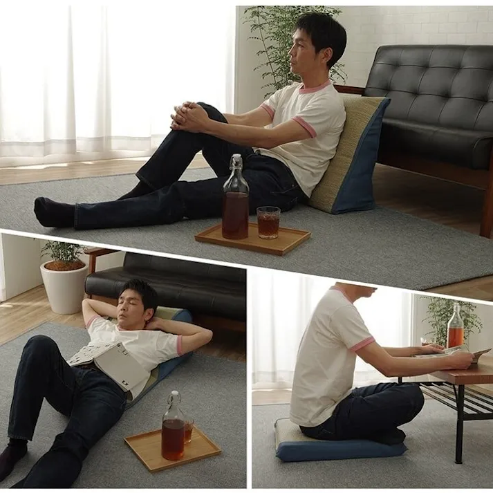 寛ぎ い草 くつろぐ ごろ寝 寄りかかり クッション さらさら 消臭 シンプル 約60×50×20cm リビングインテリア 快適アイテム おしゃれ雑貨【別送品】