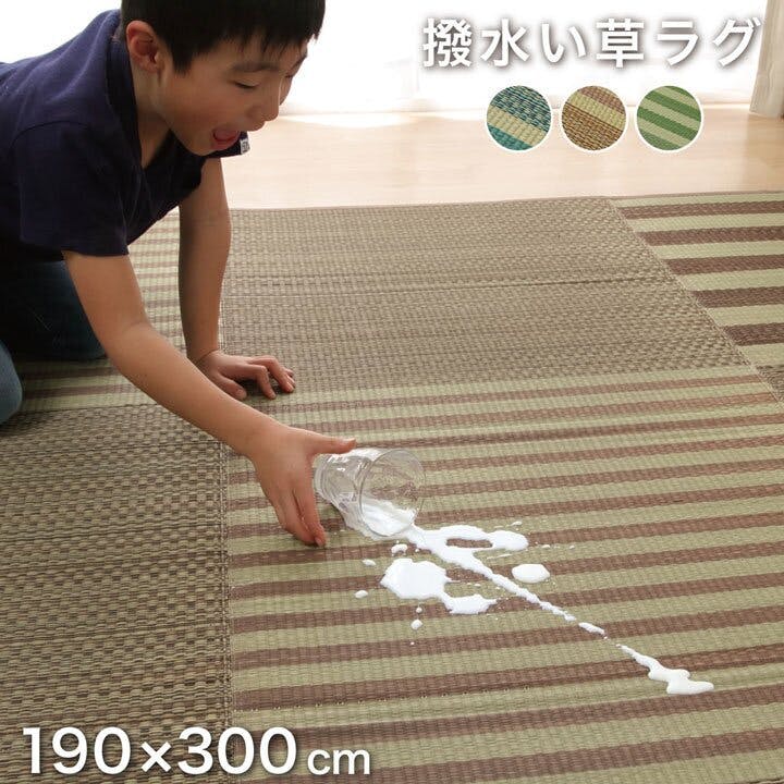 オファー 撥水ラグ 300cm