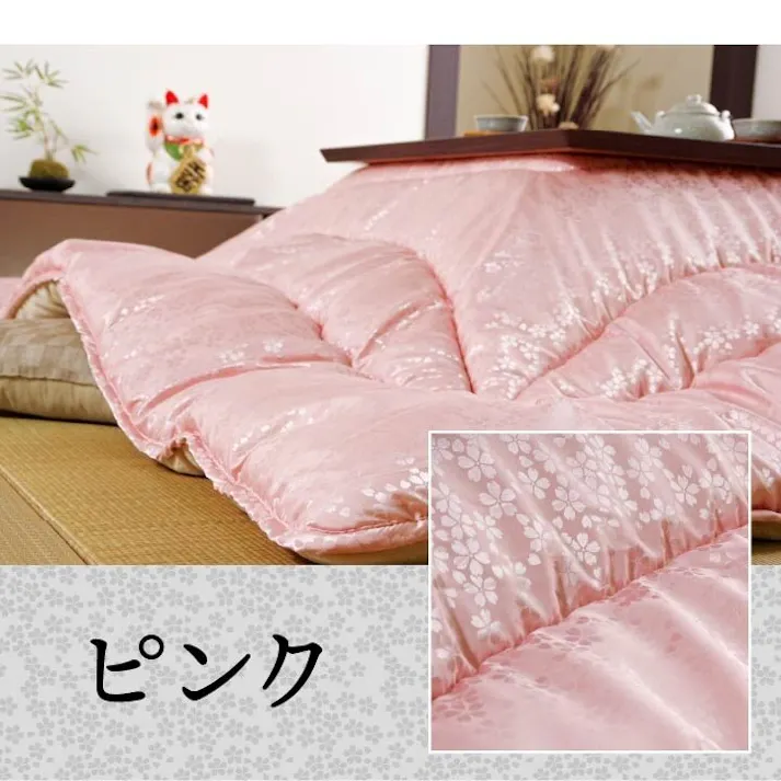 沙羅 こたつ布団 洗える 正方形 国産 掛け単品 高級感 ジャガード シルバー 約205×205cm 節電アイテム 省エネ対策 暖房節約 4550317079931【別送品】