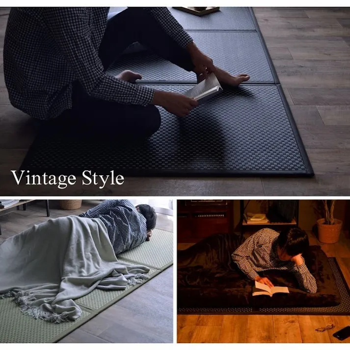 フレア マットレス 三つ折り 日本 国産 畳 カビ防止 置き畳 軽量 梅雨 湿気 対策 新生活 こたつ敷 フロアマット ベージュ 約140×210cm【別送品】