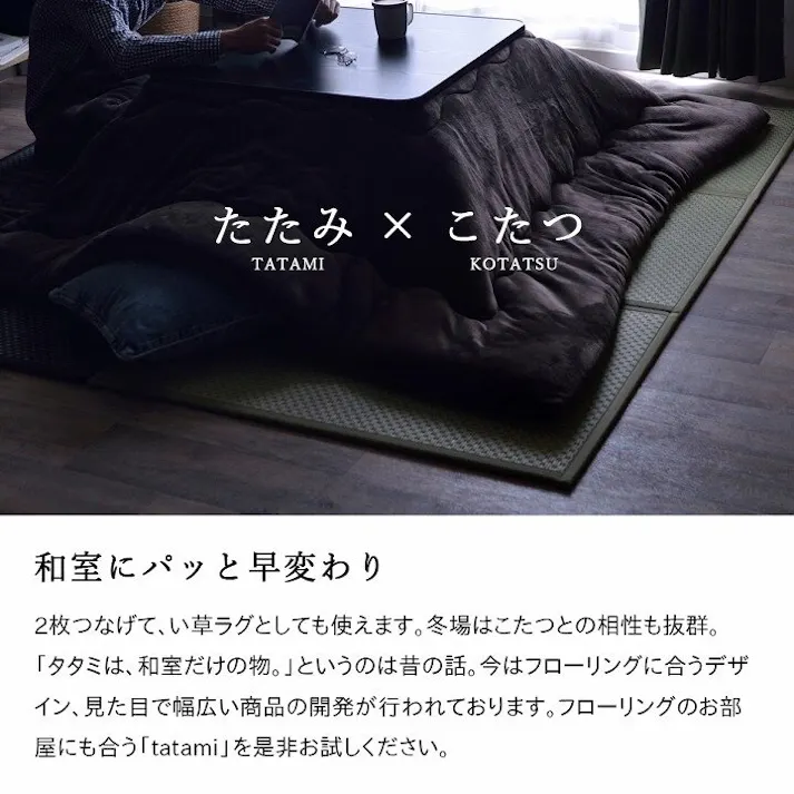 フレア マットレス 三つ折り 日本 国産 畳 カビ防止 置き畳 軽量 梅雨 湿気 対策 新生活 こたつ敷 フロアマット ブラウン 約140×210cm【別送品】