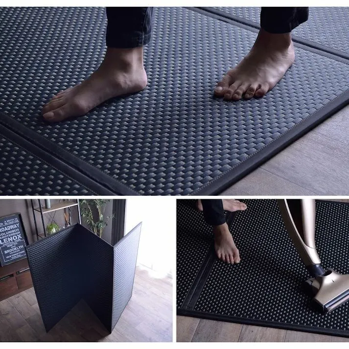 フレア マットレス 三つ折り 日本 国産 畳 カビ防止 置き畳 軽量 梅雨 湿気 対策 新生活 こたつ敷 フロアマット グリーン 約120×210cm【別送品】