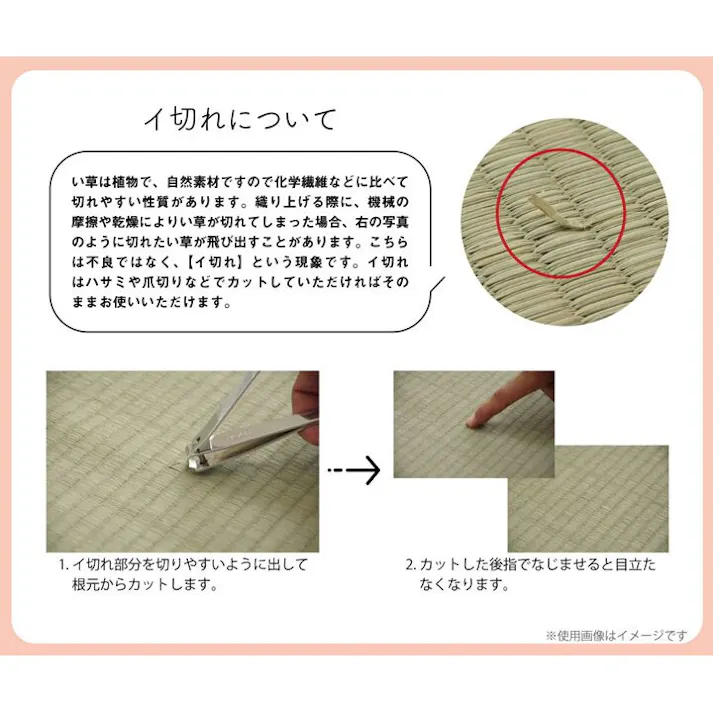 クリア クッション くつろぎ リラックス い草 抗菌防臭 消臭 シンプル 小林製薬コバガード使用 約38×20cm グリーン リビングインテリア 快適アイテム おしゃれ雑貨【別送品】