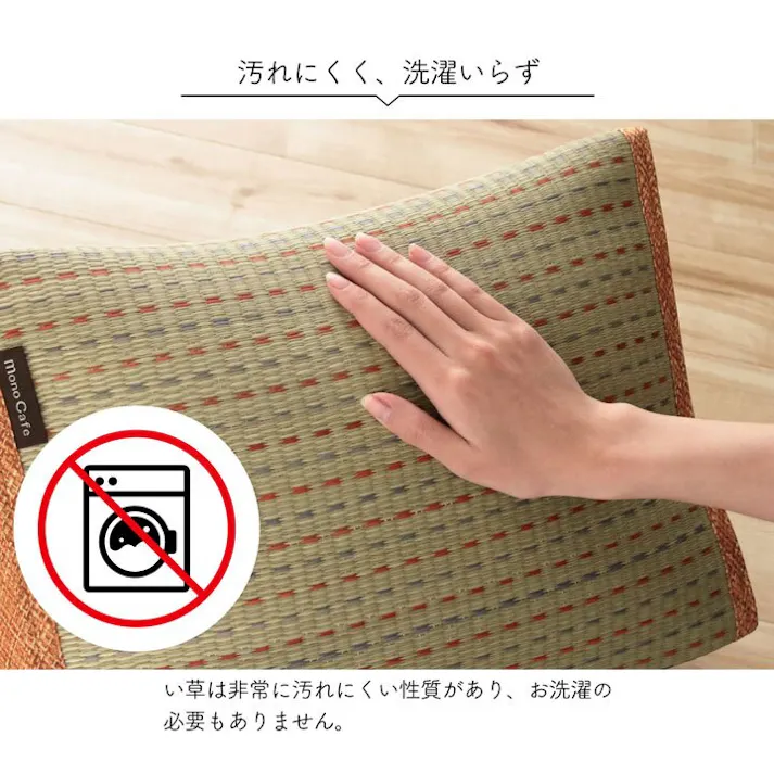 クリア クッション くつろぎ い草 抗菌防臭 シンプル 小林製薬コバガード使用 約40×30×20cm ブルー リビングインテリア 快適アイテム おしゃれ雑貨【別送品】