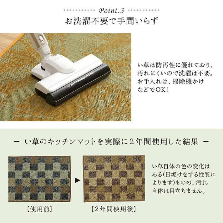 デザート キッチンマット い草 自然素材 国産 純国産 日本製 汚れにくい シミになりにくい ウレタン カジュアル フルーツ レモン 約60×120cm【別送品】