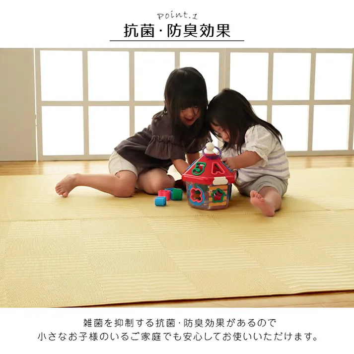 リリーフ ラグ 洗える カーペット 日本製 国産 抗菌 防臭 消臭 アウトドア レジャー 敷物 和室 シンプル グリーン 江戸間6畳(約261×352cm) 防音対策【別送品】